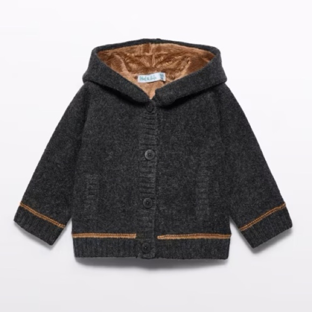 NWT Abel & Lula Boys Lined Knit Cardigan